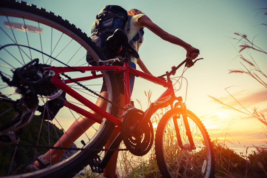 man with bike