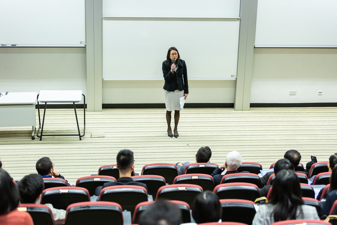 teacher teaching a class