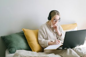 woman writing