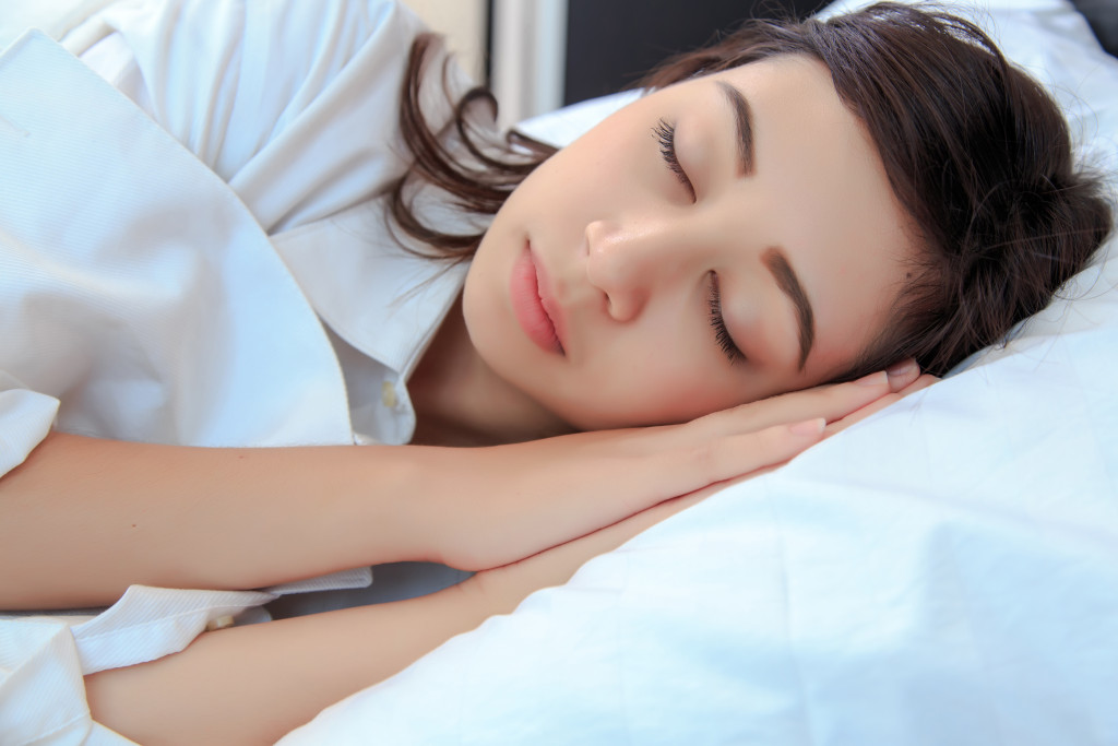 woman sleeping well