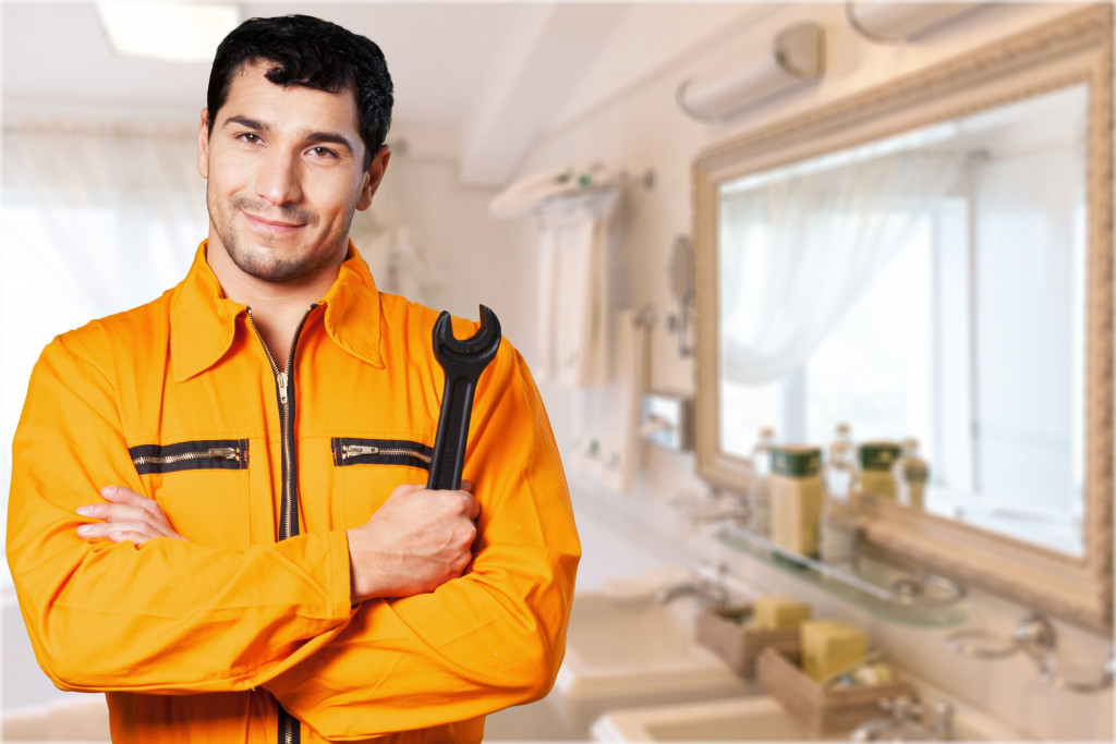 male plumber in uniform