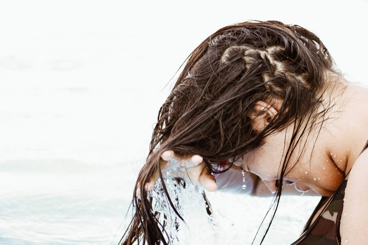 woman wet hair