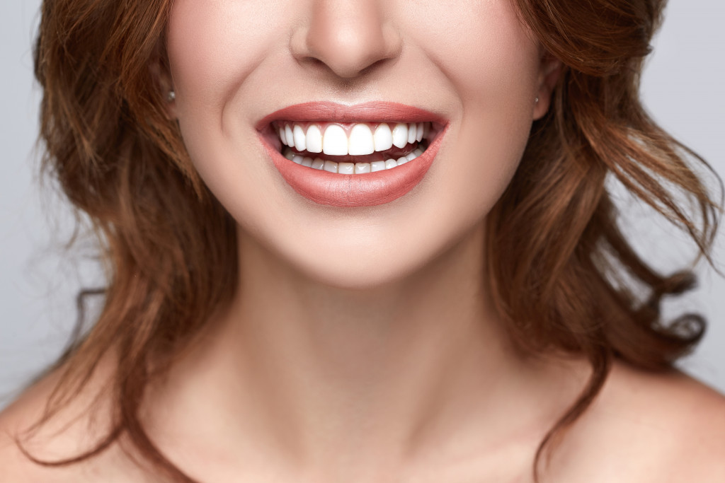 woman with white teeth